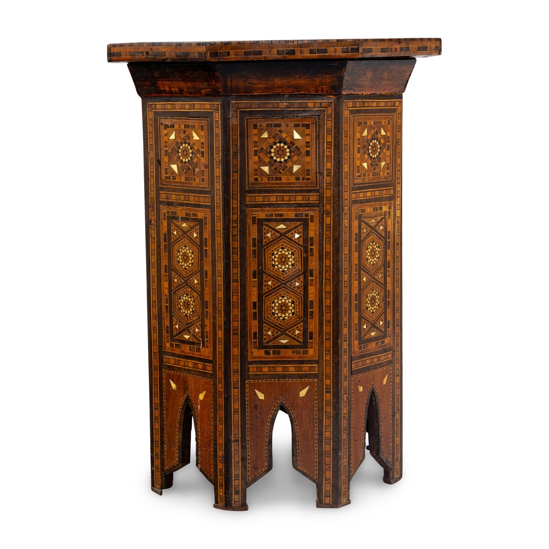 A Syrian Mother-of Pearl Inlaid Octagonal Side Table (1 of 2)
