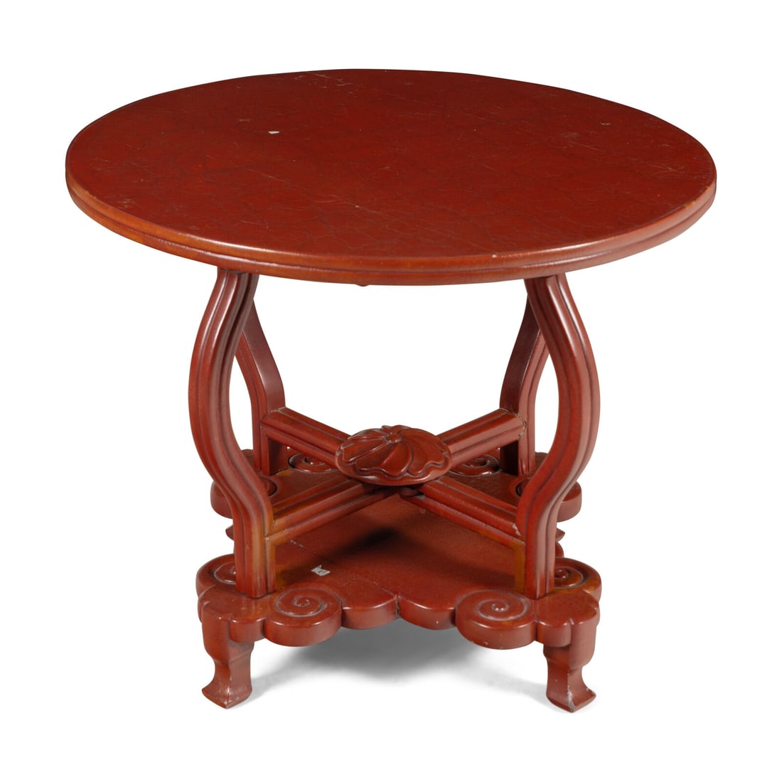 A Chinese Export Red Lacquer Side Table (1 of 3)