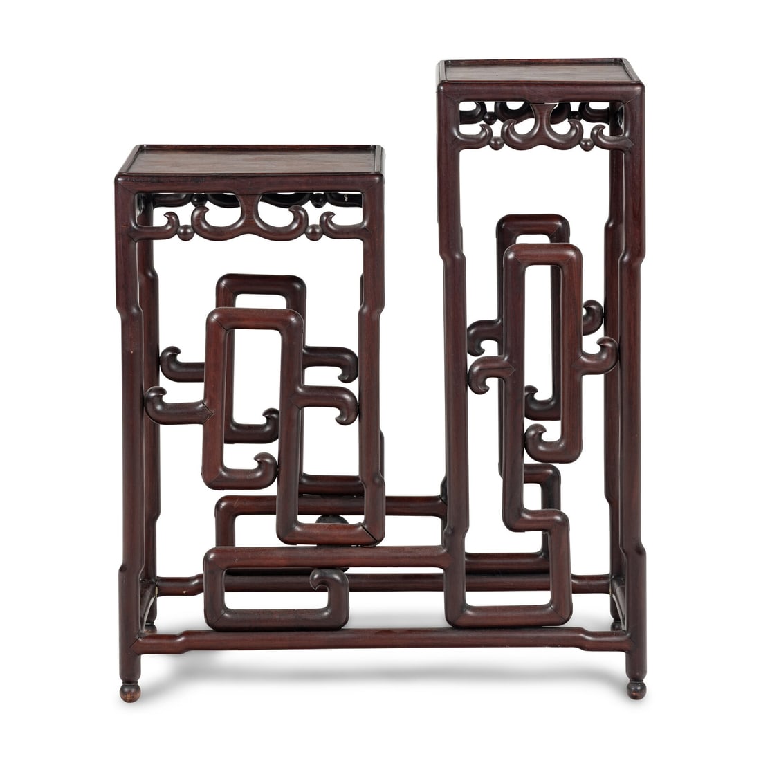 A Chinese Hardwood Two-Tier Pedestal (1 of 2)