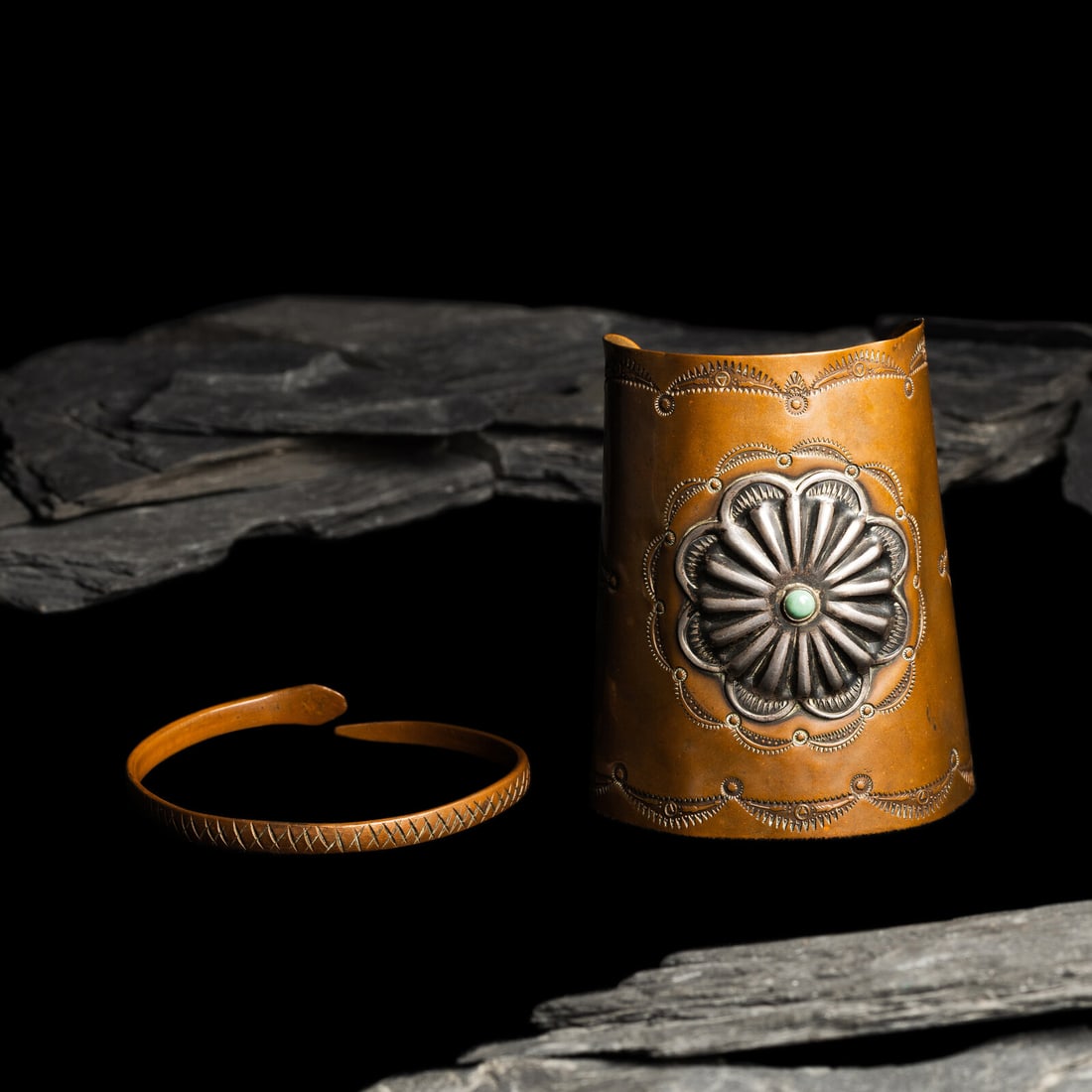 Navajo Copper Cuff Bracelets (1 of 2)