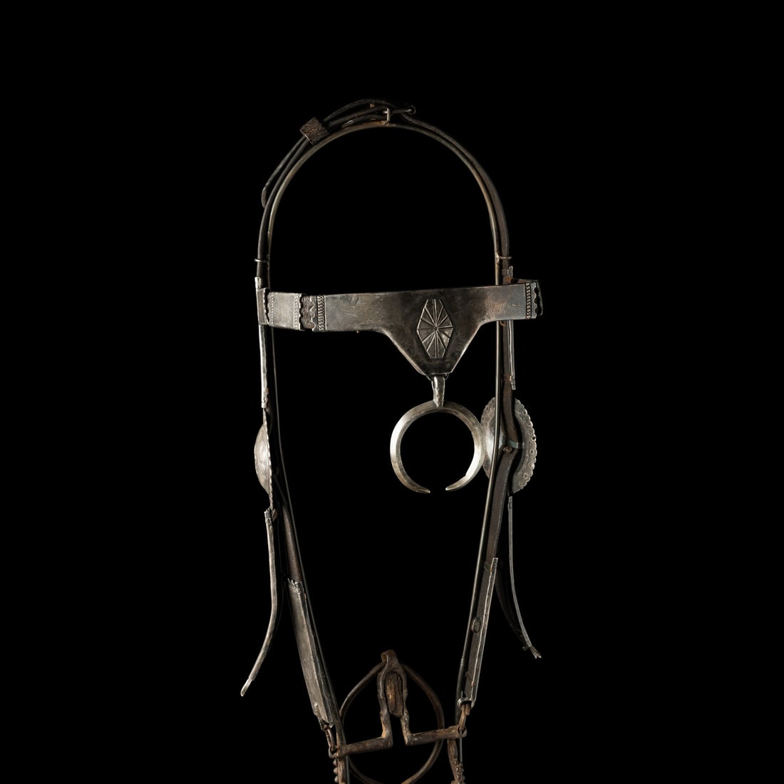 Navajo Silver Bridle, with Ring Bit - 2