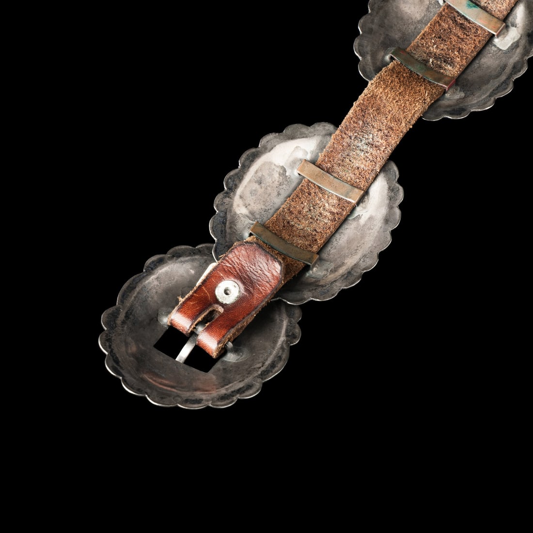 Navajo Silver Concha Belt - 4