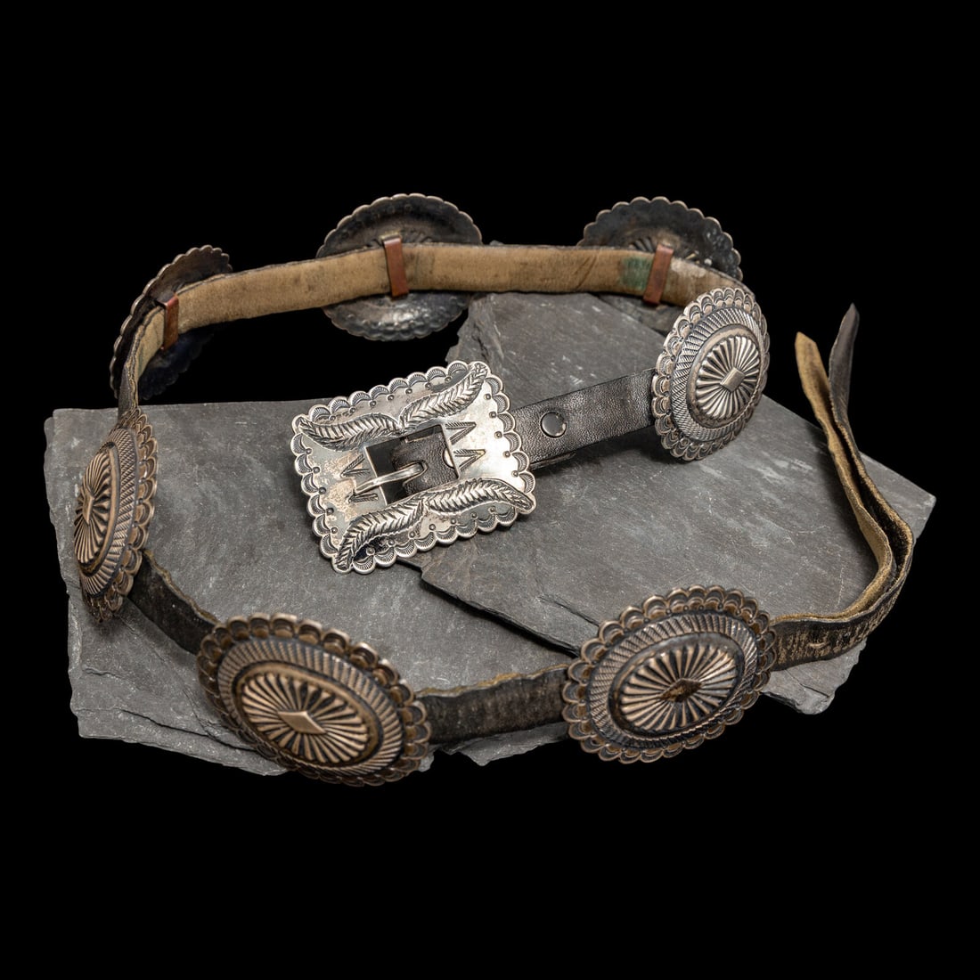 Navajo Silver Concha Belt (1 of 3)