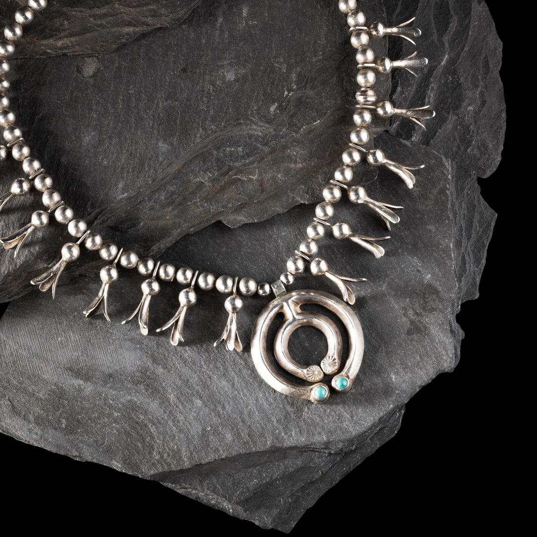 Navajo Child's Squash Blossom Necklace (1 of 3)