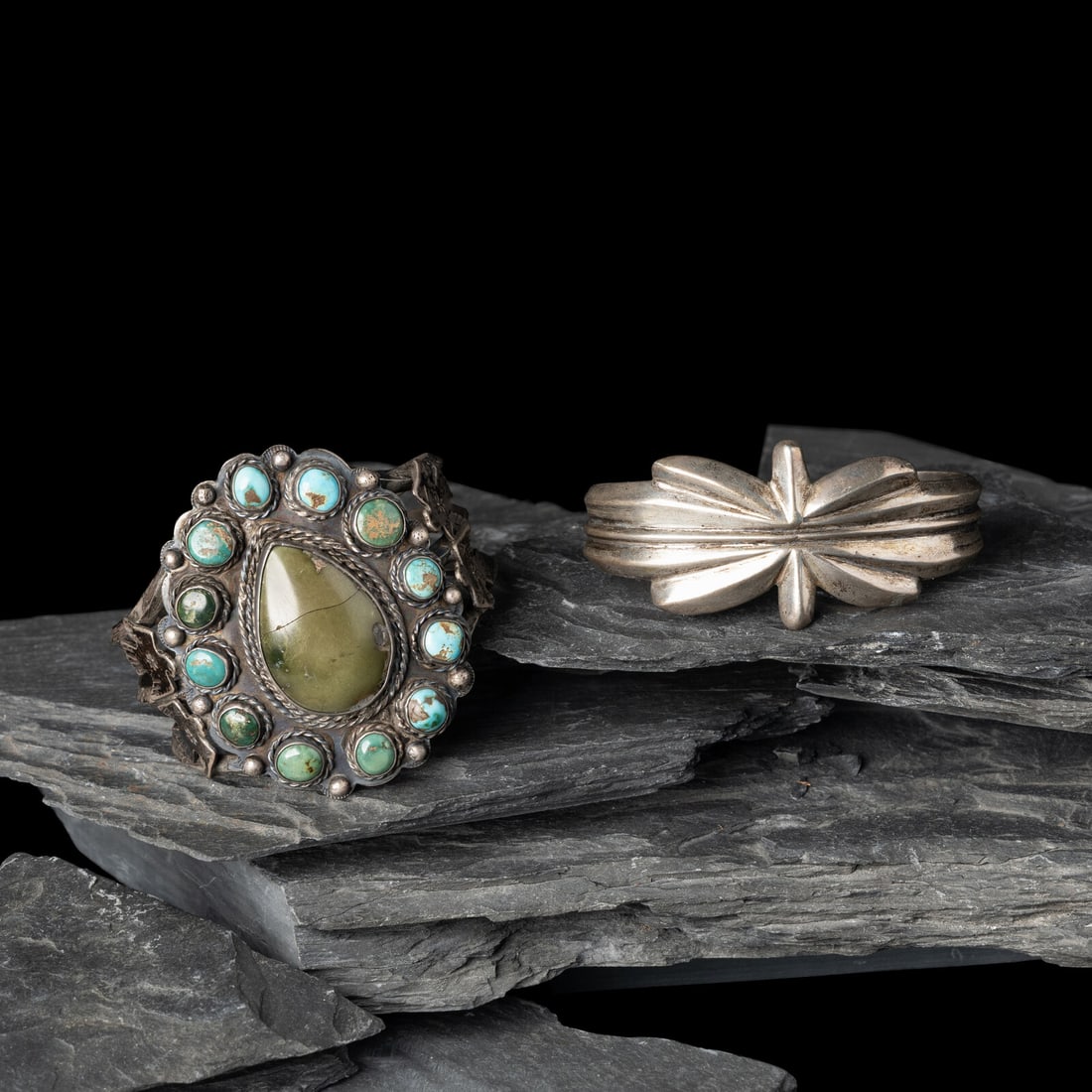 Pair of Navajo Cuff Bracelets (1 of 2)