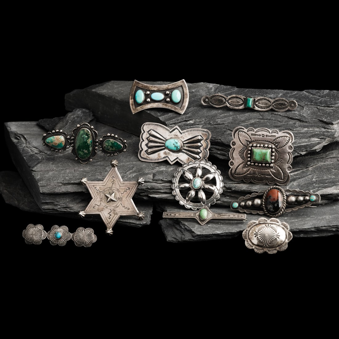 Navajo Silver Curio Pins (1 of 2)