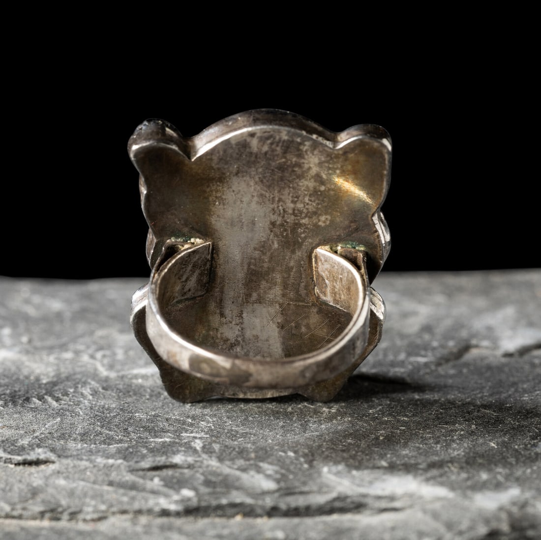 Zuni Multi-stone Inlay Frog Ring - 3