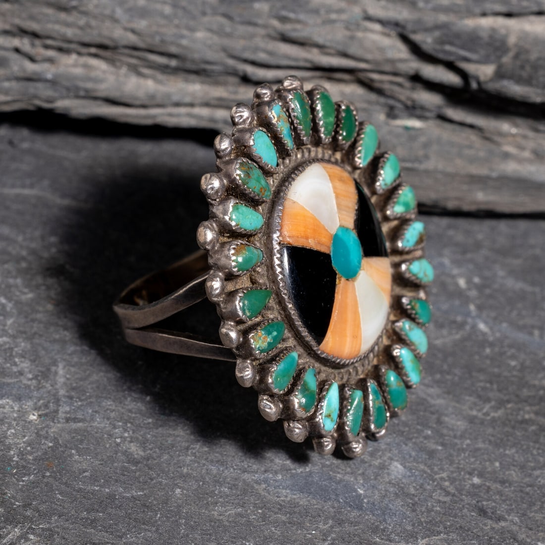 Zuni Mosaic Inlay Ring - 2