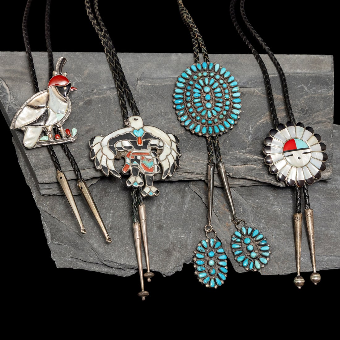 Navajo and Zuni Bolo Ties (1 of 2)