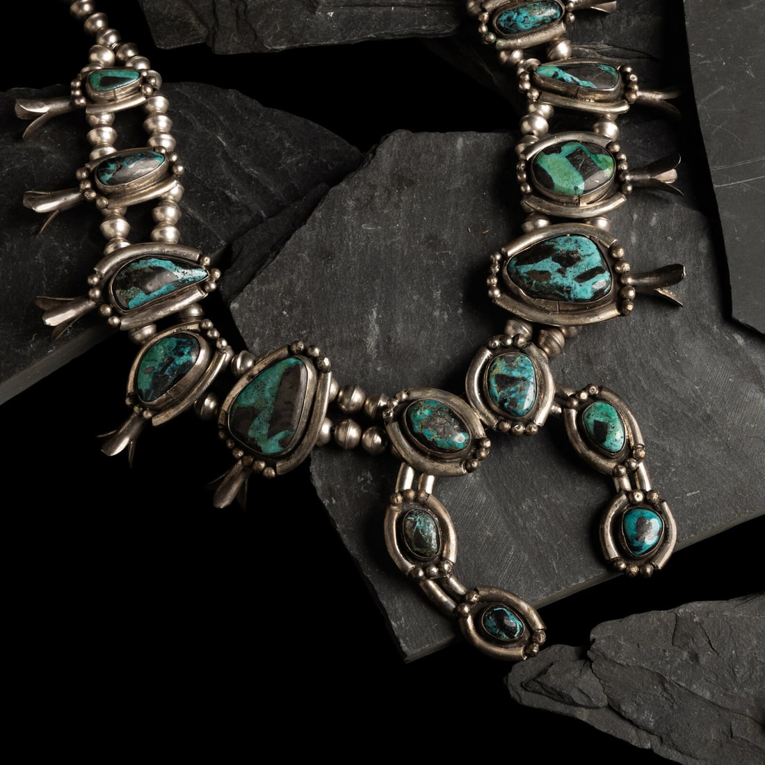 Navajo Squash Blossom Necklace (1 of 2)