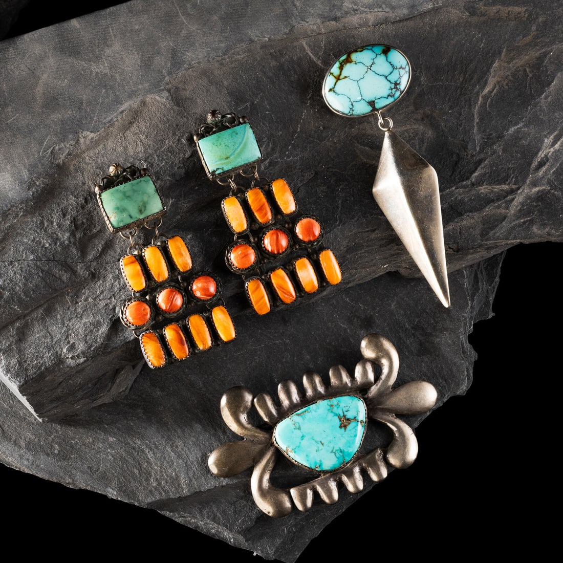 Navajo Silver and Turquoise Jewelry (1 of 2)