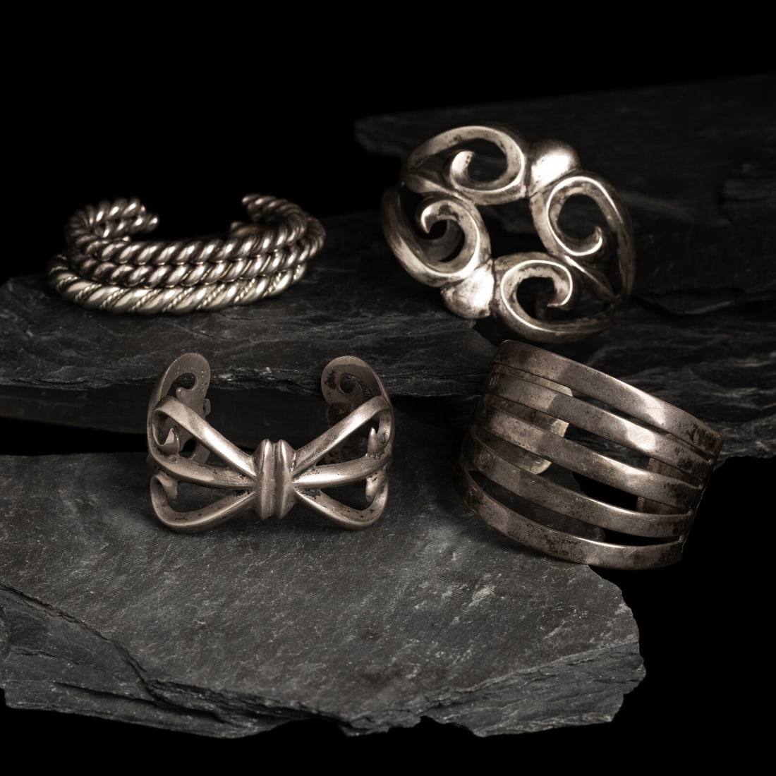 Navajo Silver Cuff Bracelets (1 of 4)