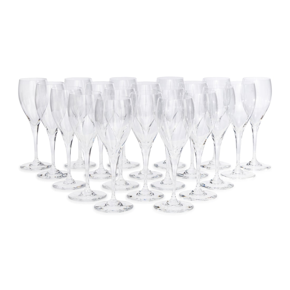 A Set of Twenty Baccarat St. Rémy Water Goblets: A Set of Twenty Baccarat St. Rémy Water Goblets 20th Century each with etched Baccarat script mark and manufacturer's stamp to underside. Height 8 1/2 inches. Property from the Estate of Beverly 