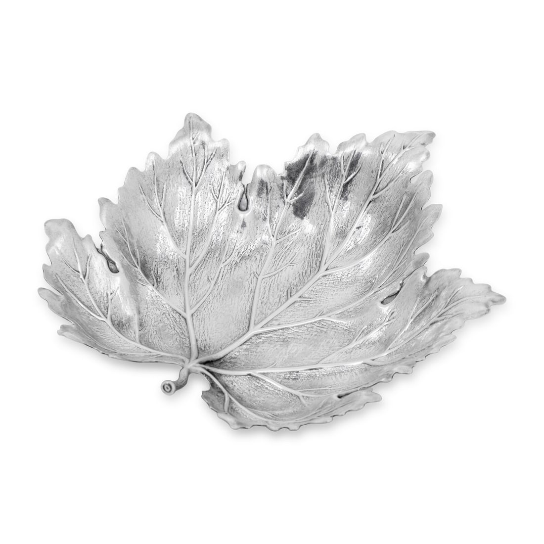A Buccellati Silver Maple Leaf Form Dish (1 of 4)