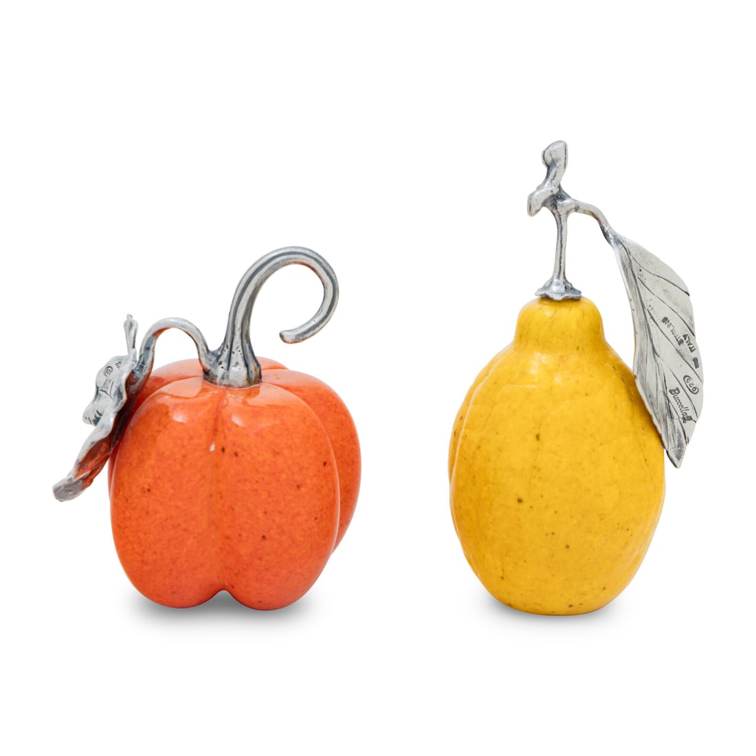 Two Buccellati Silver Mounted Fruit Ornaments (1 of 5)