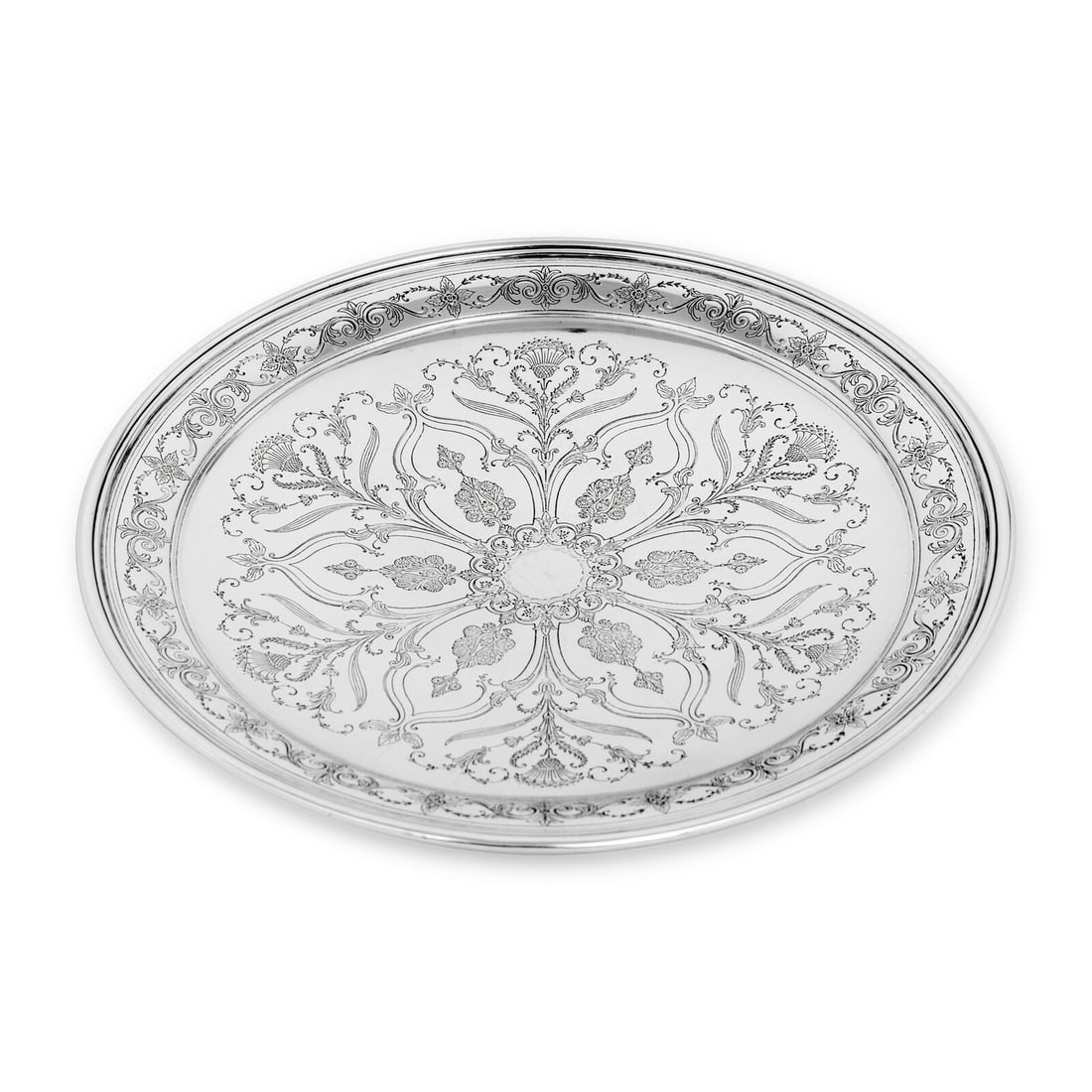 A Tiffany and Co. Engraved Silver Dish (1 of 4)
