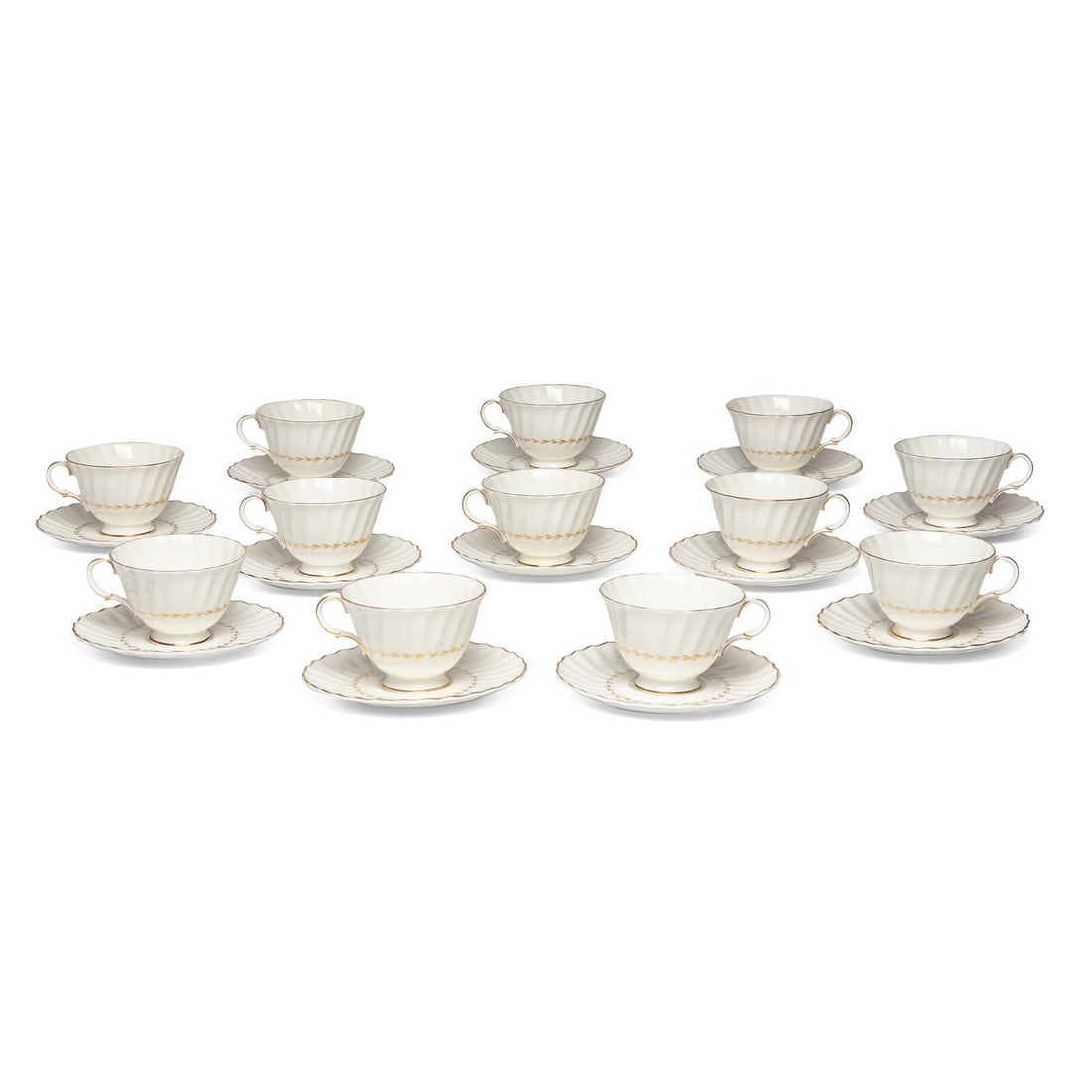 A Royal Doulton Gilt-Decorated Porcelain Tea Service (1 of 2)