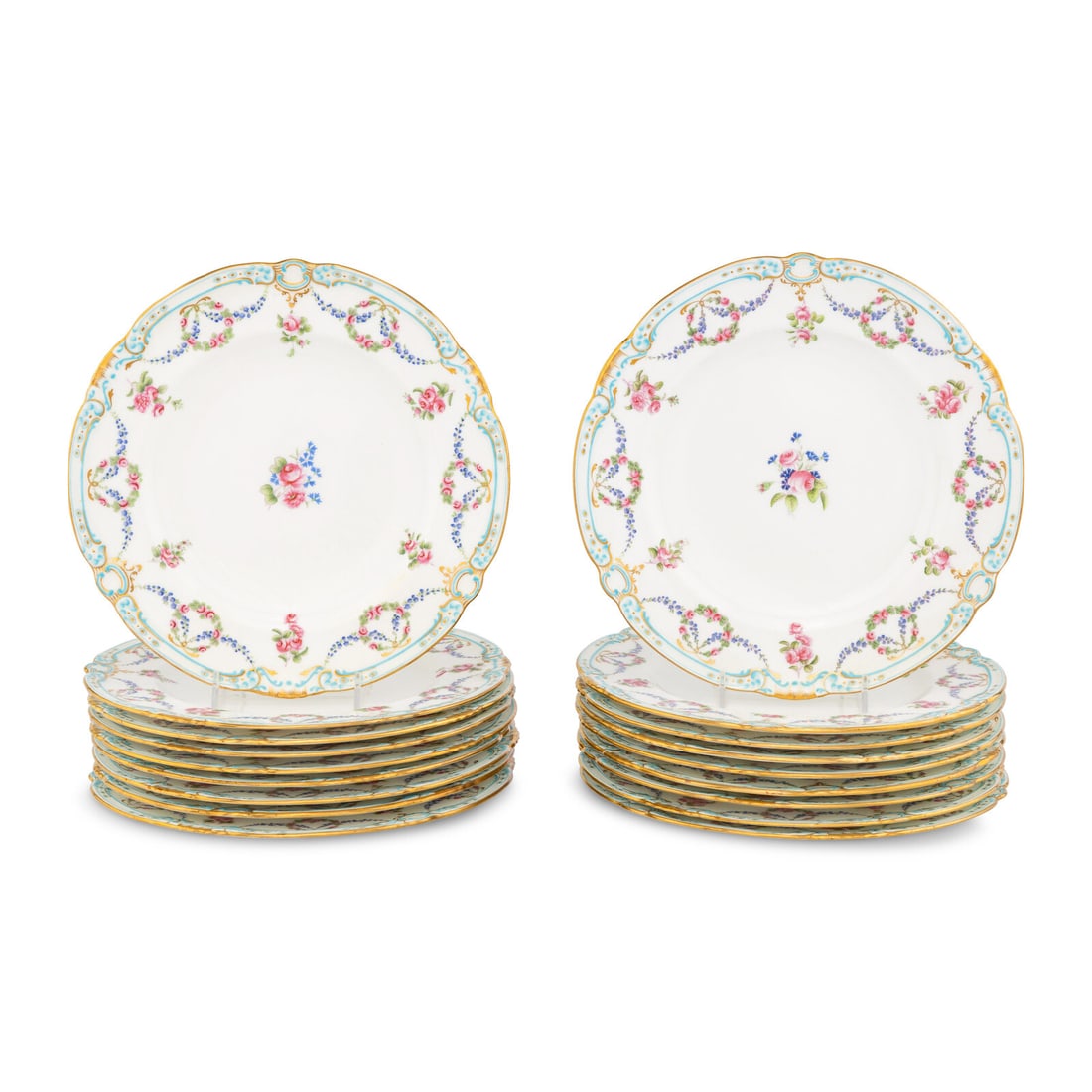 A Set of Eighteen Mintons Porcelain Plates (1 of 3)