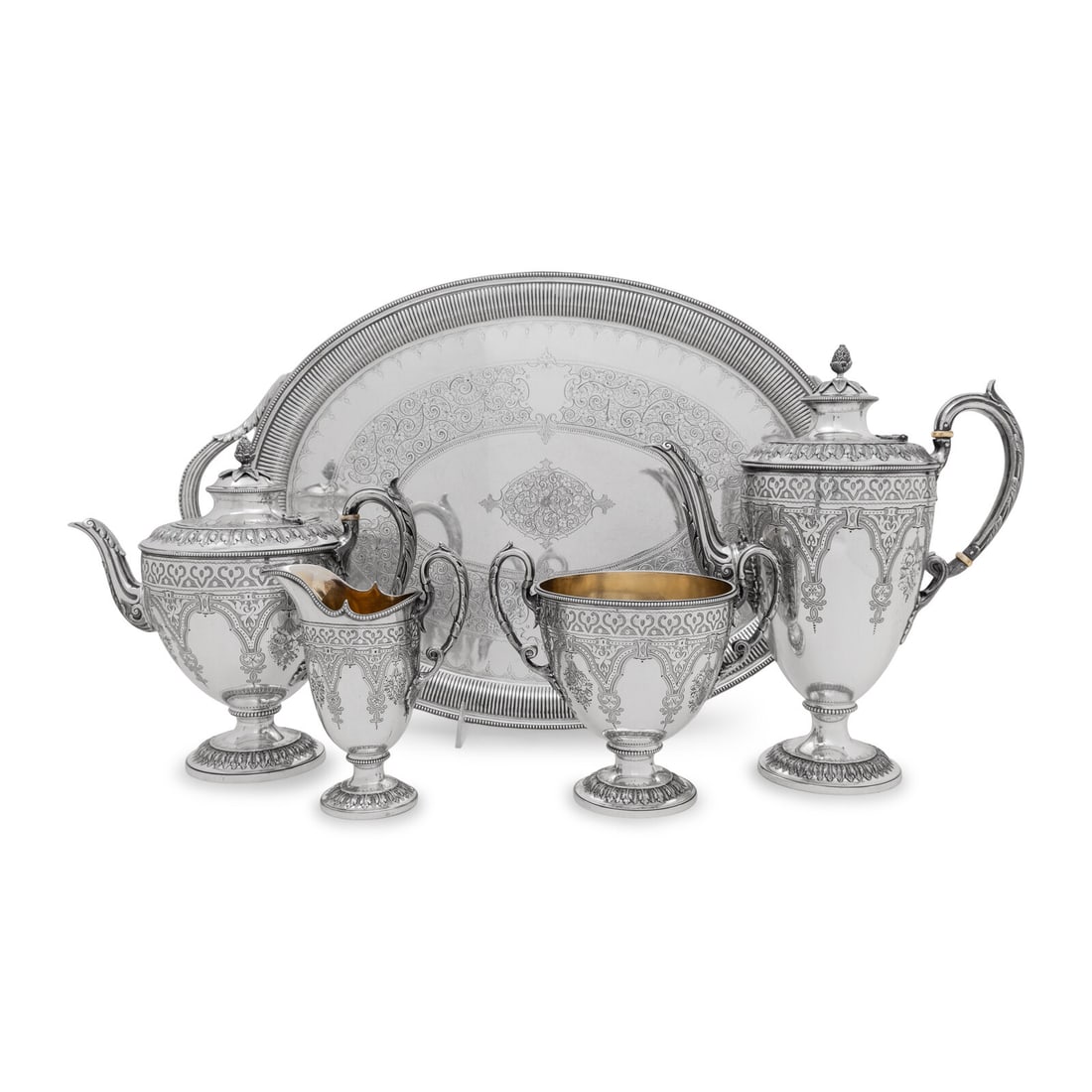 A Victorian Silver Tea and Coffee Service (1 of 6)