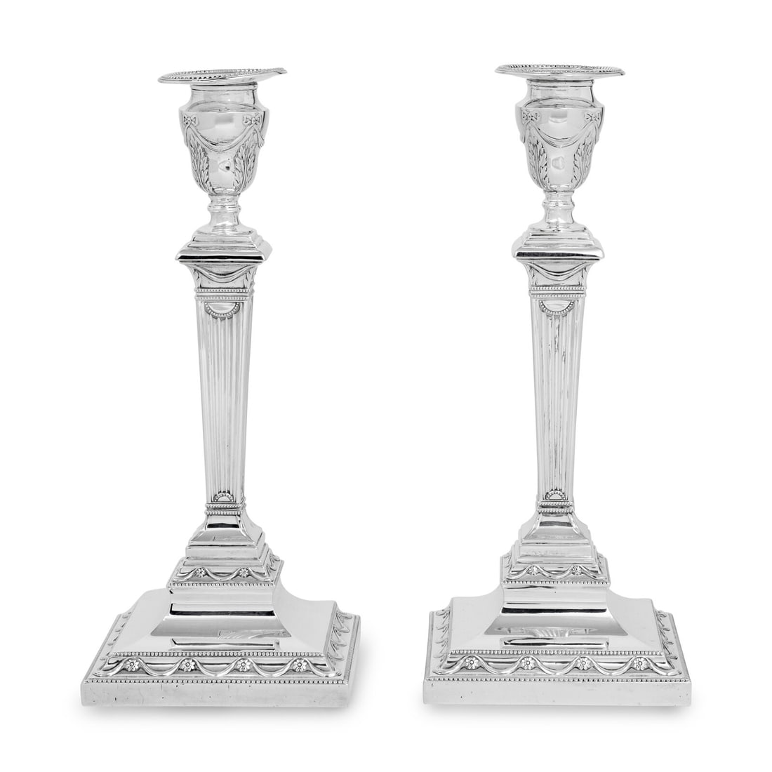 A Pair of Victorian Silver Candlesticks (1 of 5)