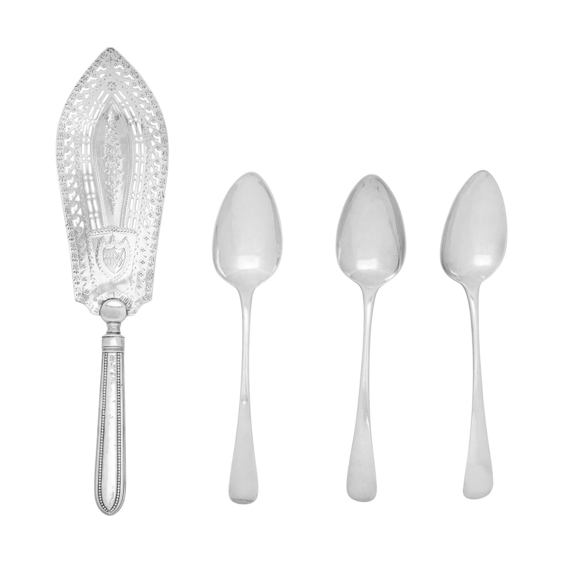 A Group of Four English Silver Flatware Articles (1 of 2)
