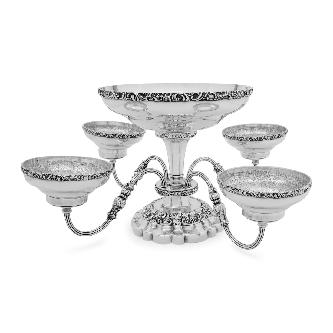 An English Silver-Plate Epergne (1 of 4)