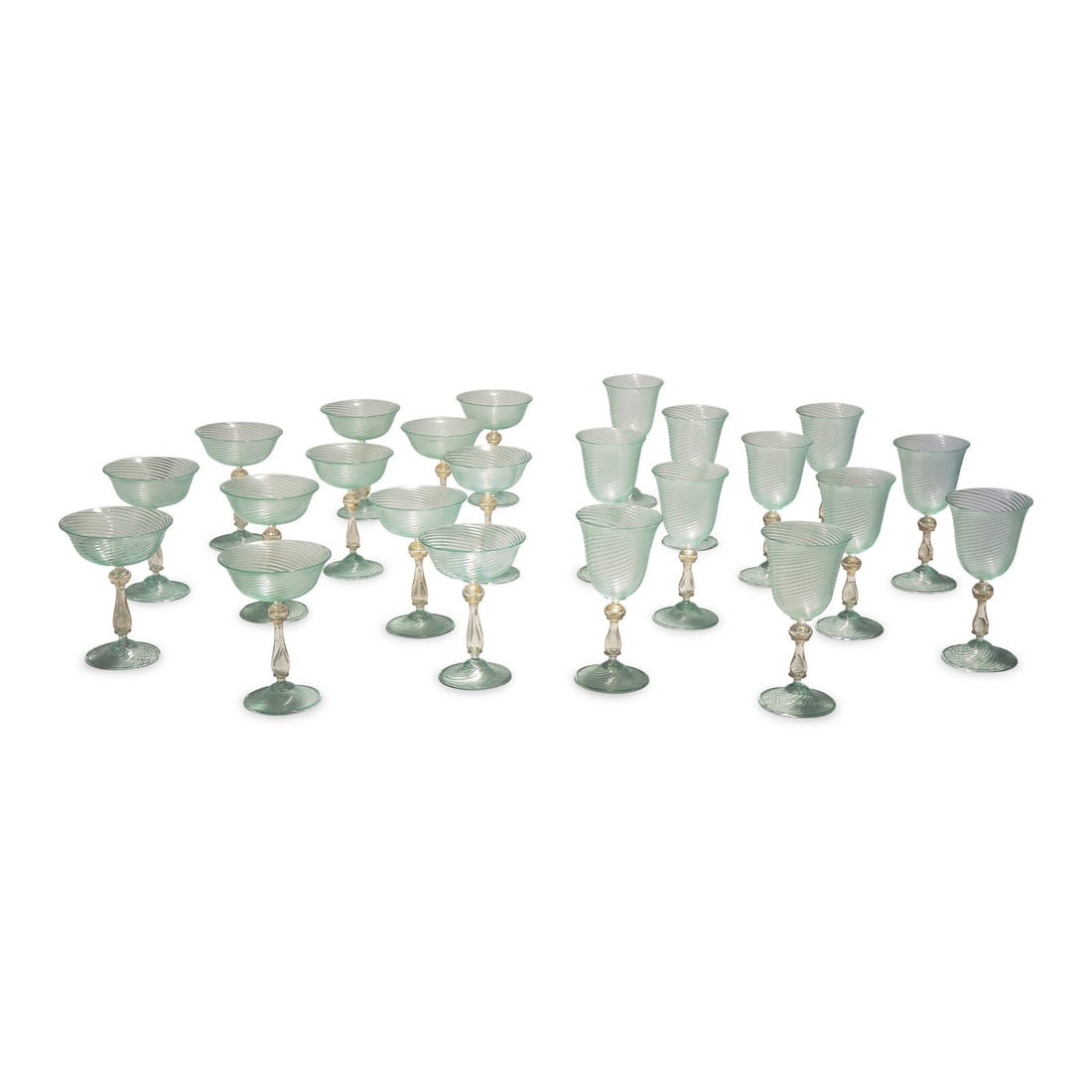 A Venetian Glass Stemware Service (1 of 3)