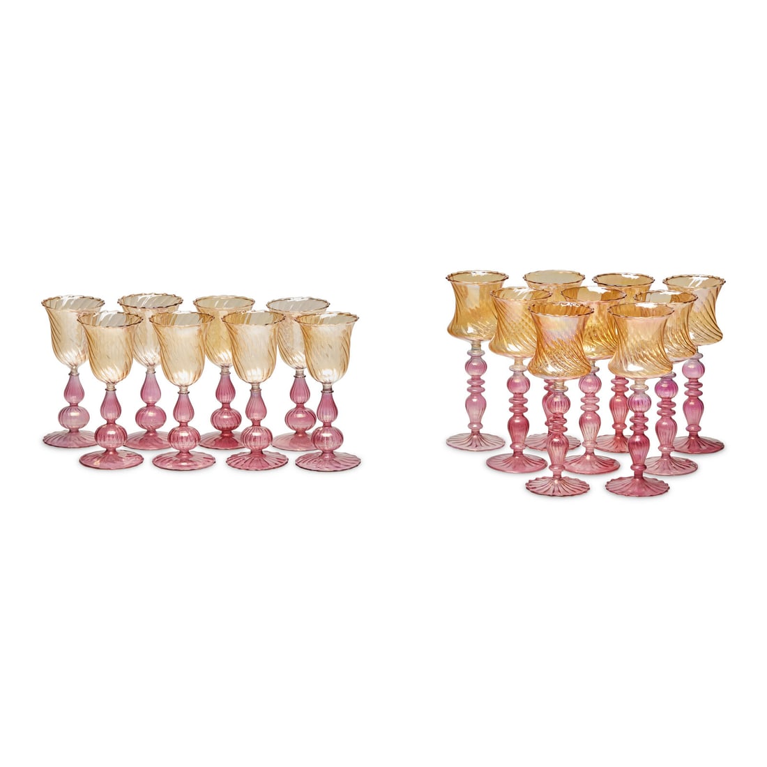 A Set of Vietri Venetian Glass Stemware Service (1 of 3)