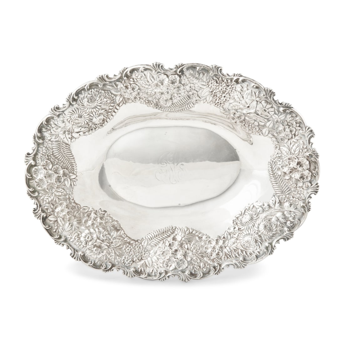 An American Silver Floral Repousse Bowl (1 of 4)
