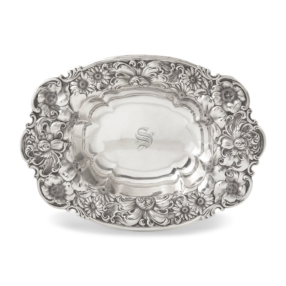An American Silver Floral Repousse Bowl (1 of 4)