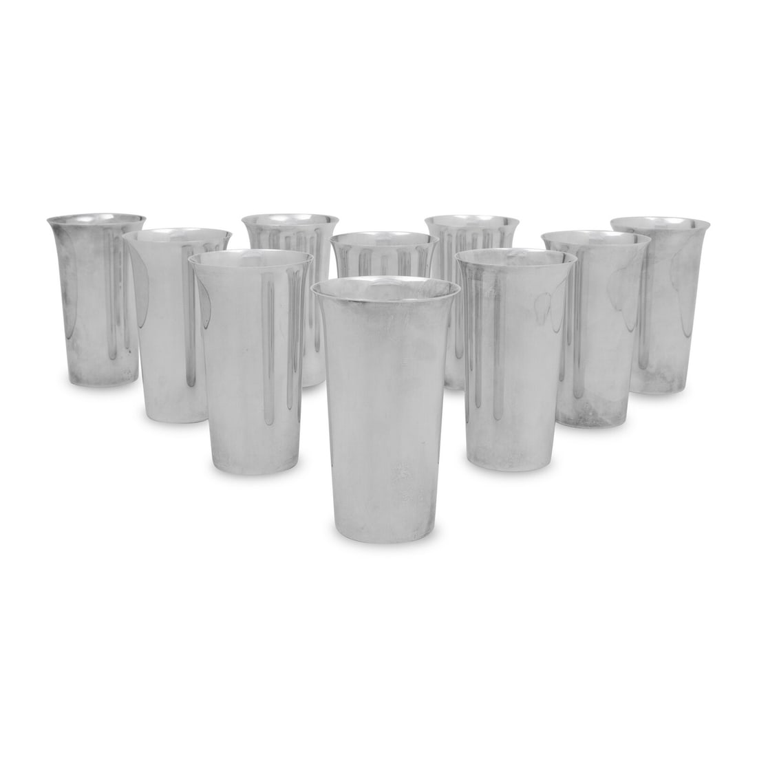 A Set of Eight American Silver Tumblers (1 of 3)