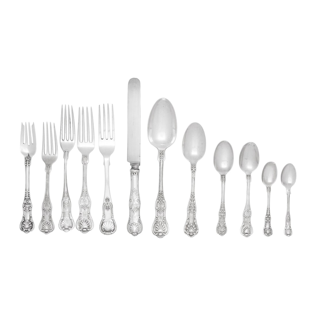 An Assembled Silver Kings Pattern Flatware Service (1 of 3)