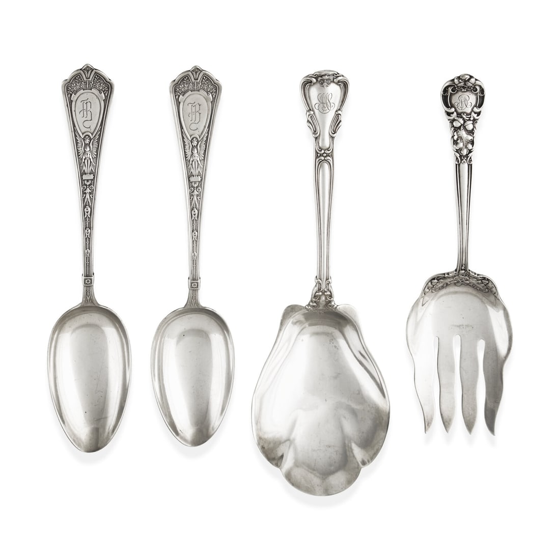 A Group of Four American Silver Flatware Serving Articles (1 of 3)