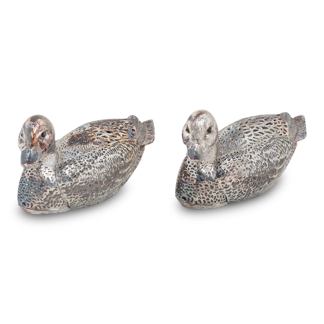 A Pair of Christofle Silver-Plate Duck Figures (1 of 3)