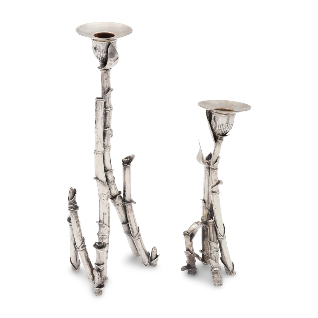 Patrick Mavros (London and Harare, Zimbabwe, Est. 1978) Two Bamboo-Form Candlesticks, 2002 (1 of 4)