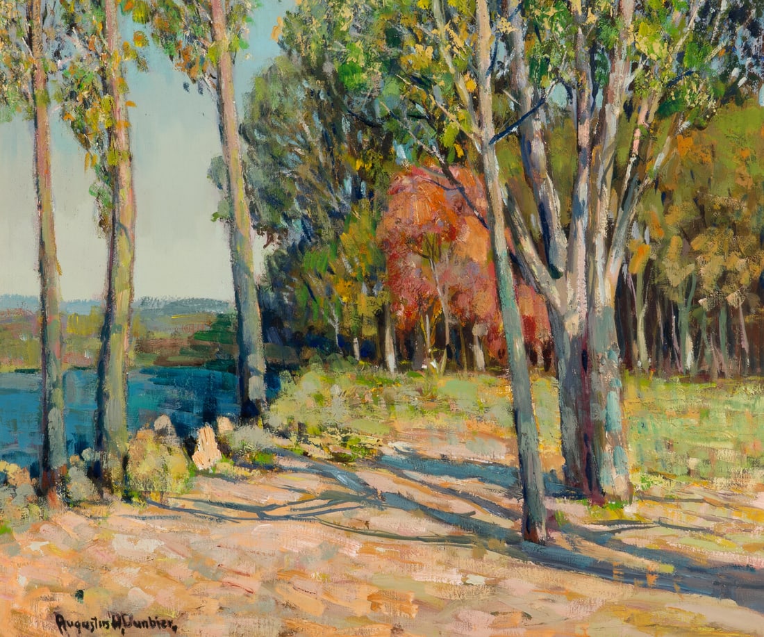 Augustus William Dunbier (American, 1888–1977) A First Sign of Autumn (1 of 3)