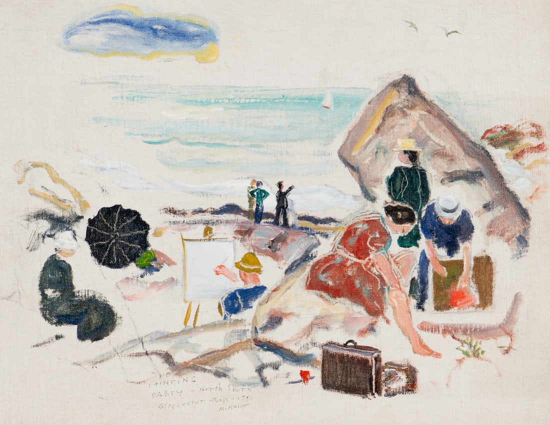 Marie Kelly (American, 1917–2001) Painting Party - North Shore - Gloucester, 1940 (1 of 3)