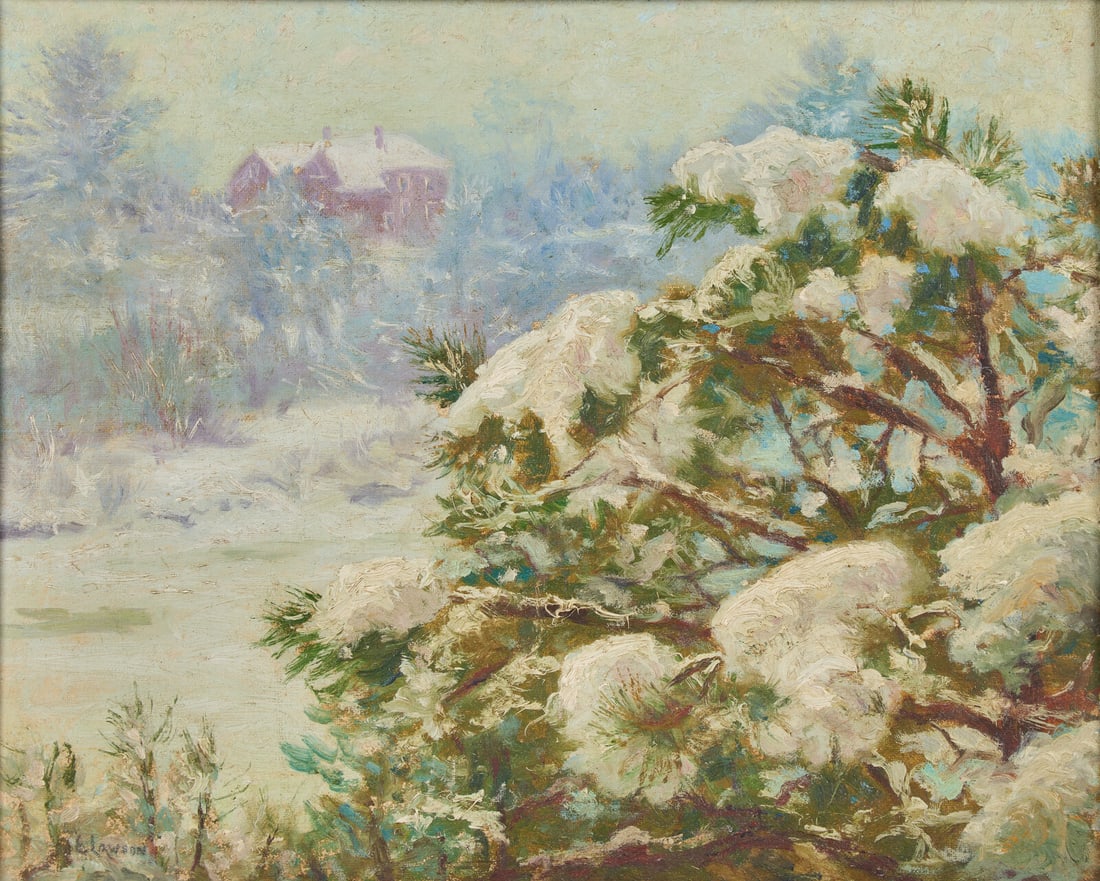 Ernest Lawson (American, 1873-1939) The Quiet Winter (1 of 3)