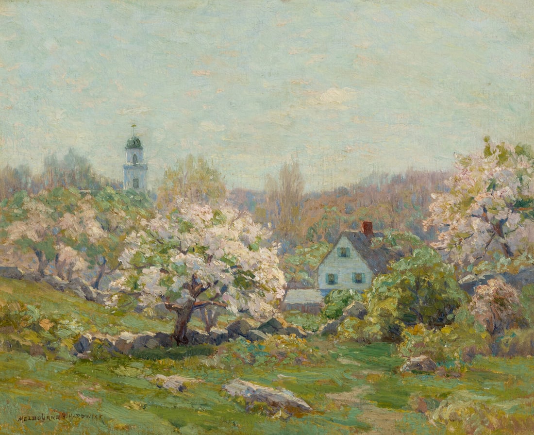 Melbourne H. Hardwick (American, 1857–1916) Appleblossoms Landscape (1 of 3)