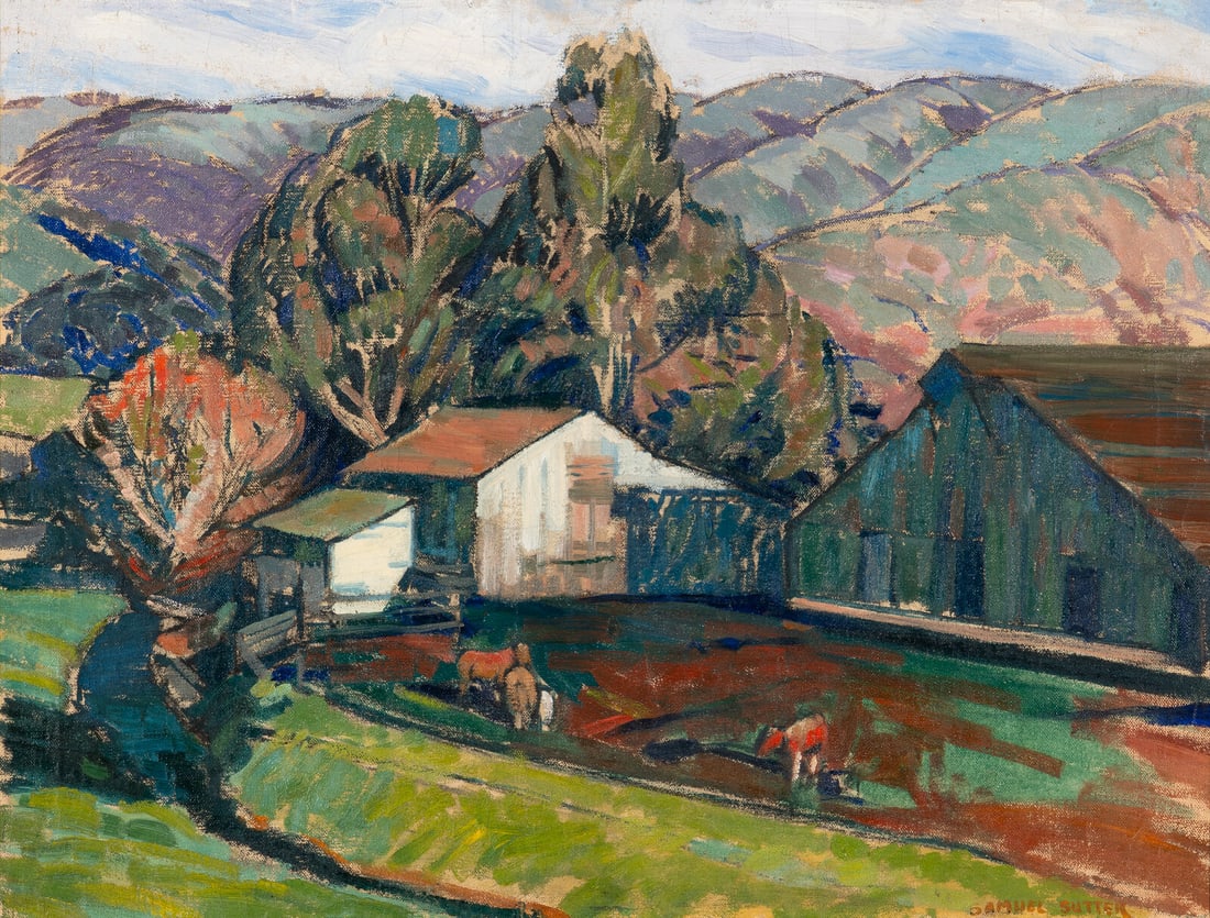 Walter Samuel Sutter (American, 1888–1938) A California Farm Scene (1 of 3)