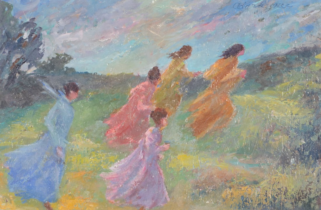 Ada Rayner (American/British, 1901–1986) Women in a Field (1 of 3)