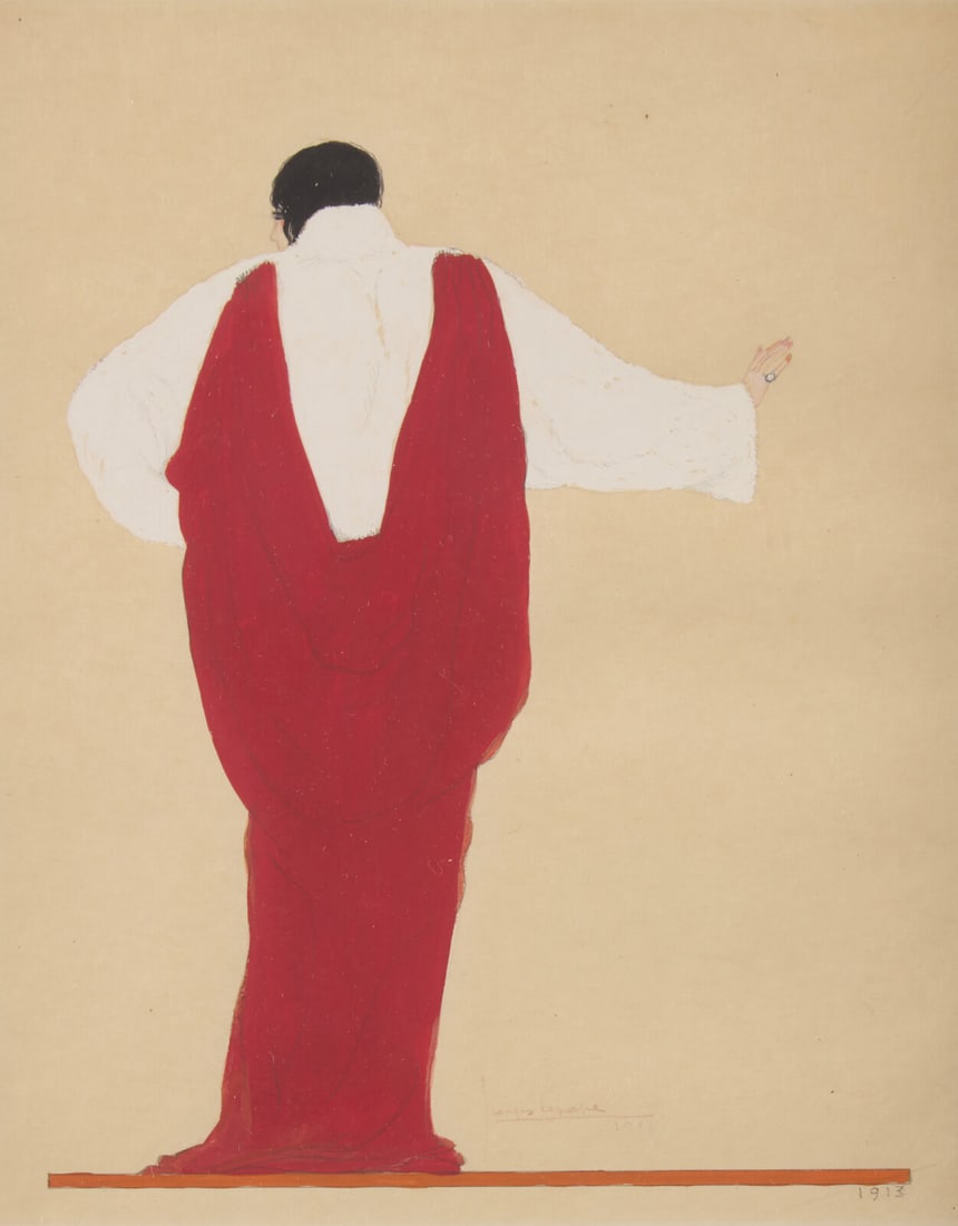 Georges Lepape (French, 1887–1971) Le Manteau de Pourpre (Paul Poiret), for Gazette du Bon (1 of 3)