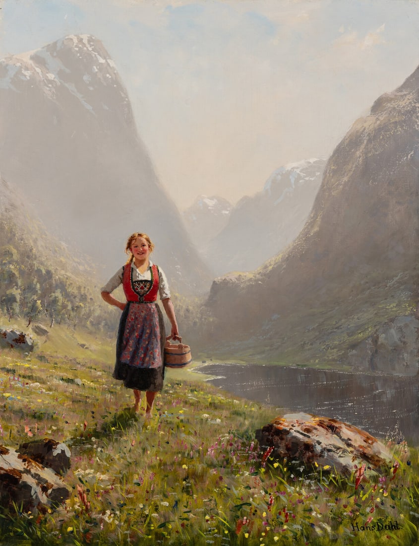 Hans Dahl (Norwegian, 1849–1937) A Sunny Day Norway (1 of 3)