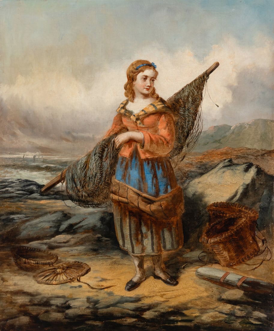 Paul Falconer Poole (British, 1807–1879) The Fishergirl (1 of 4)