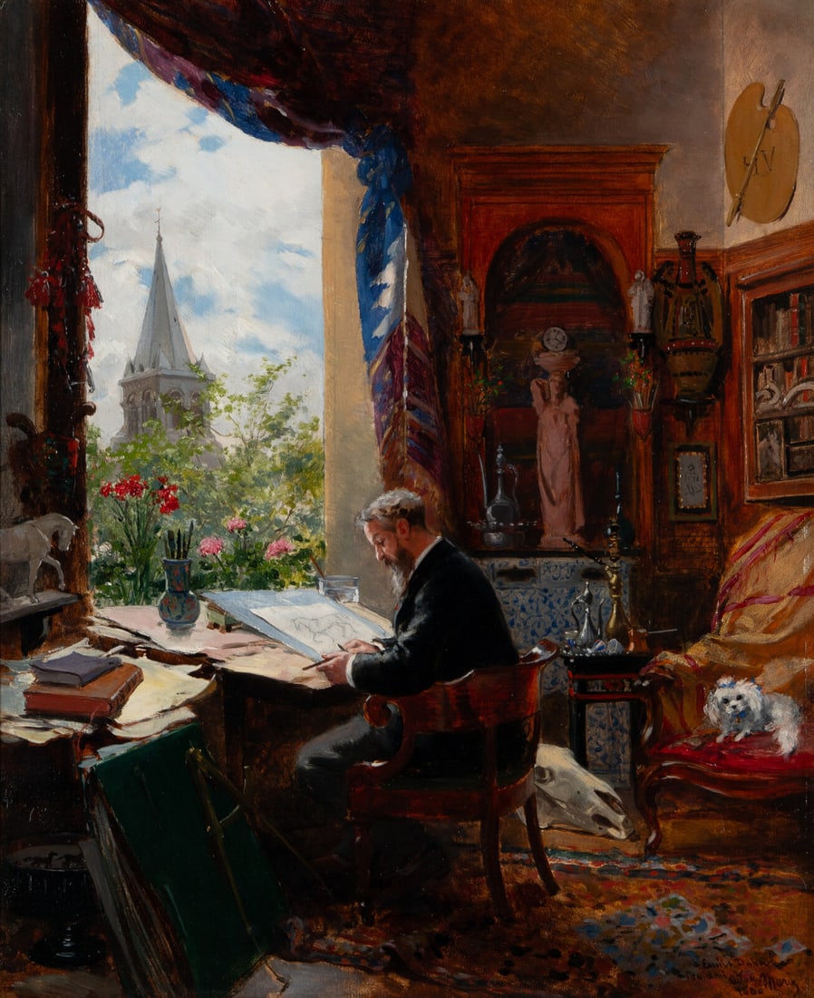 Adrien Emmanuel Marie (French, 1848–1891) L'Artiste dans son Atelier, 1880 (1 of 3)