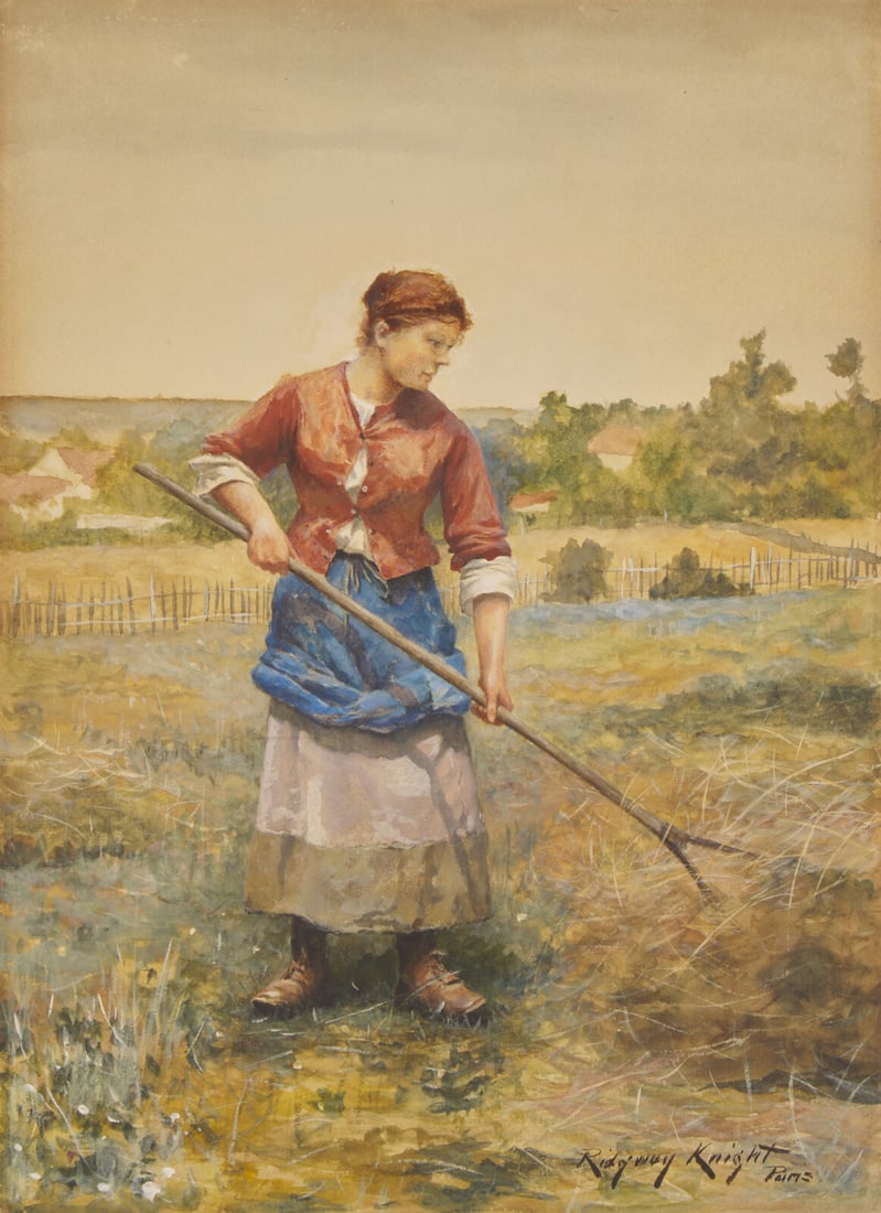 Daniel Ridgway Knight (American, 1839–1924) Harvesting (1 of 3)