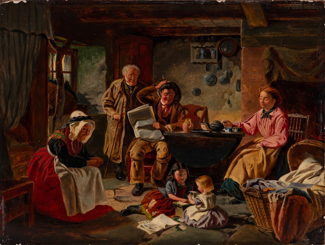John Faed (Scottish, 1820–1902) A Happy Family (1 of 3)