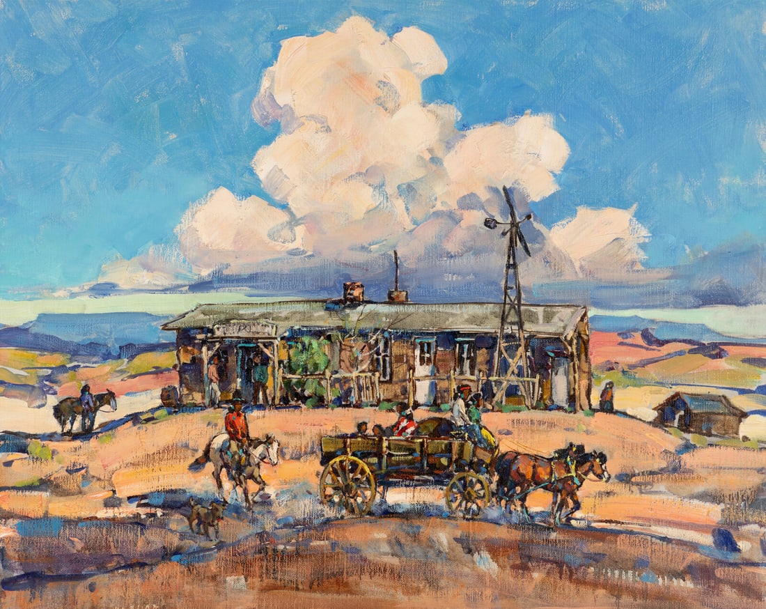 Marjorie Reed (American, 1915–1996) Old Cow Springs Trading Post (1 of 3)
