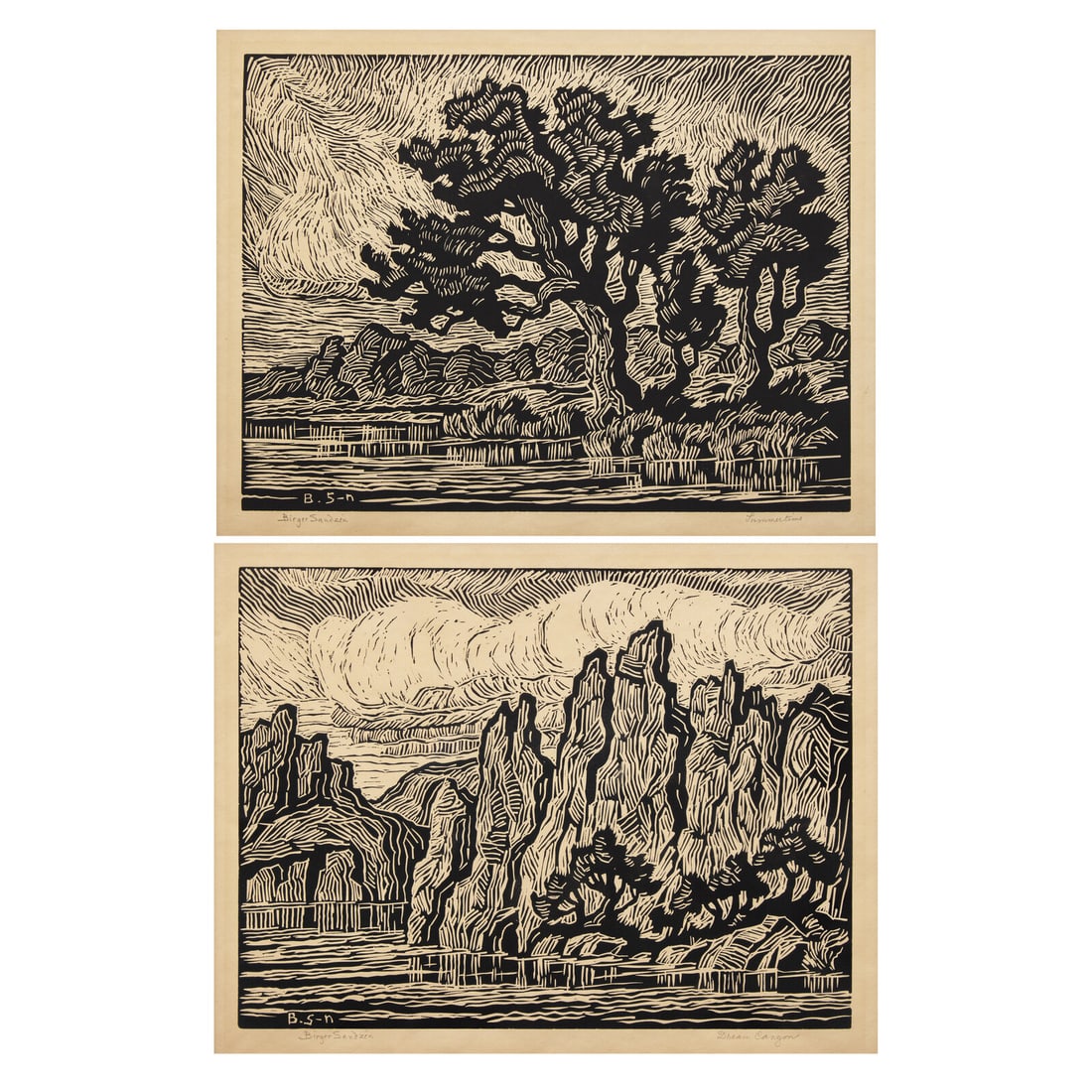 Birger Sandzen (American, 1871–1954) Dream Canyon; together with Summertime (Two Works) (1 of 7)