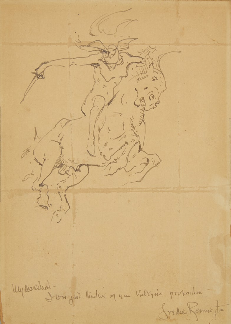 Frederic Remington (American, 1861-1909) Valkyrie on a Horse, 1886-1893 (1 of 3)
